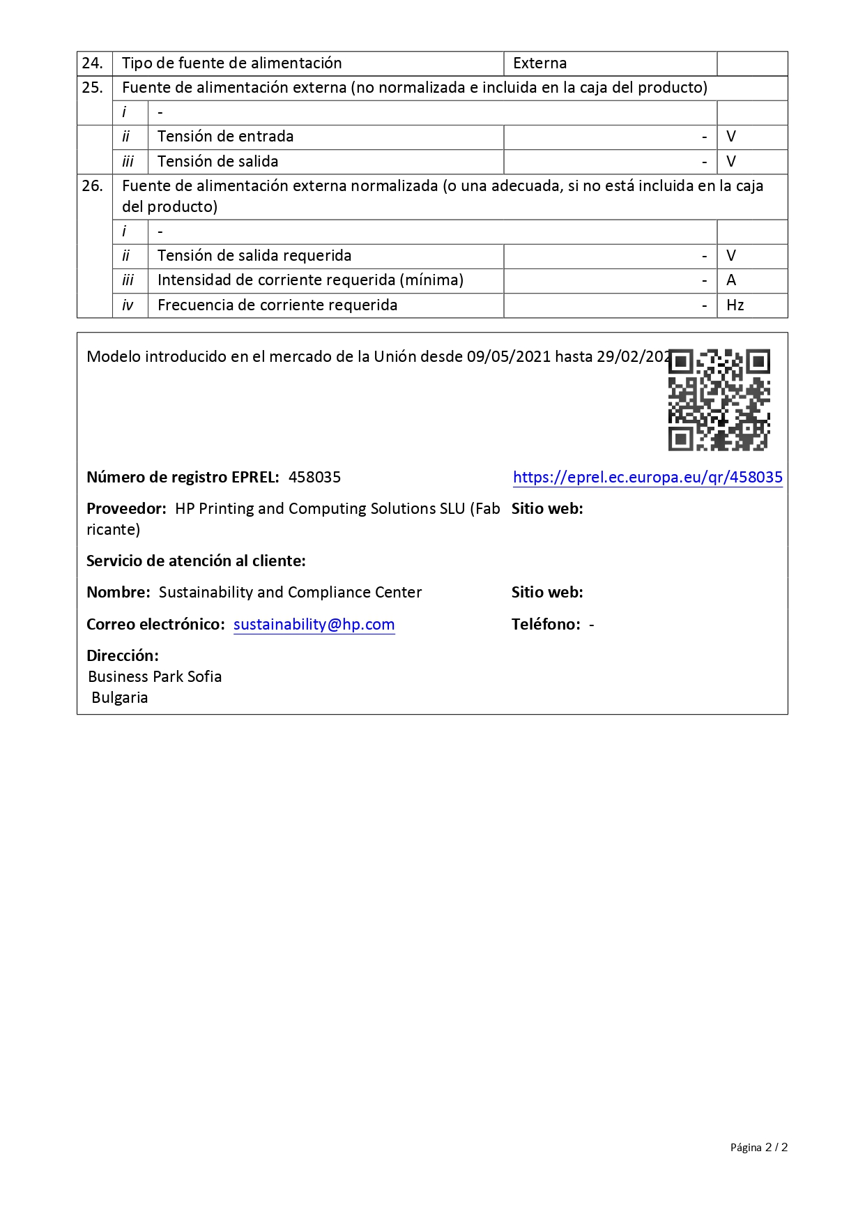 Produktdatenblatt