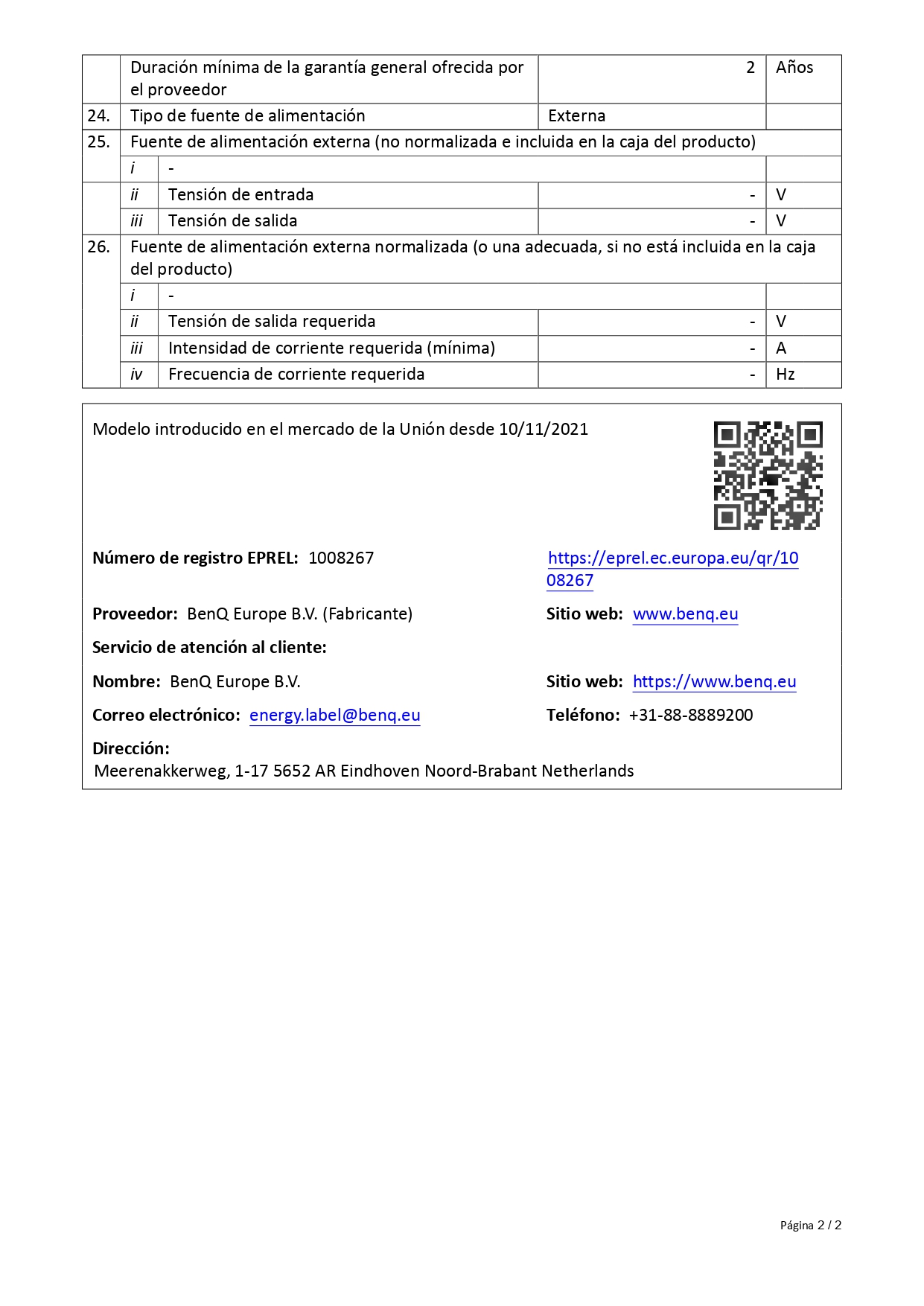 Scheda prodotto