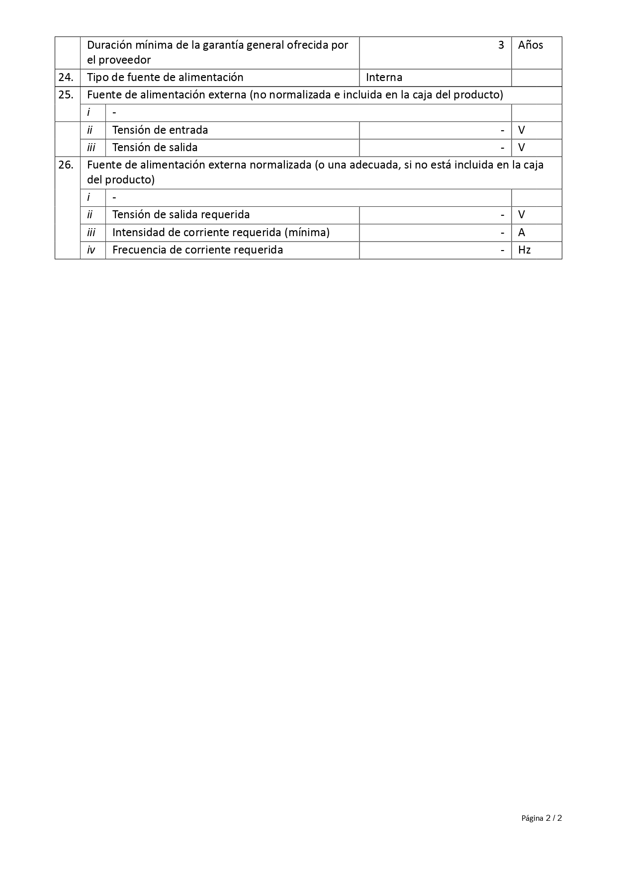 Product sheet