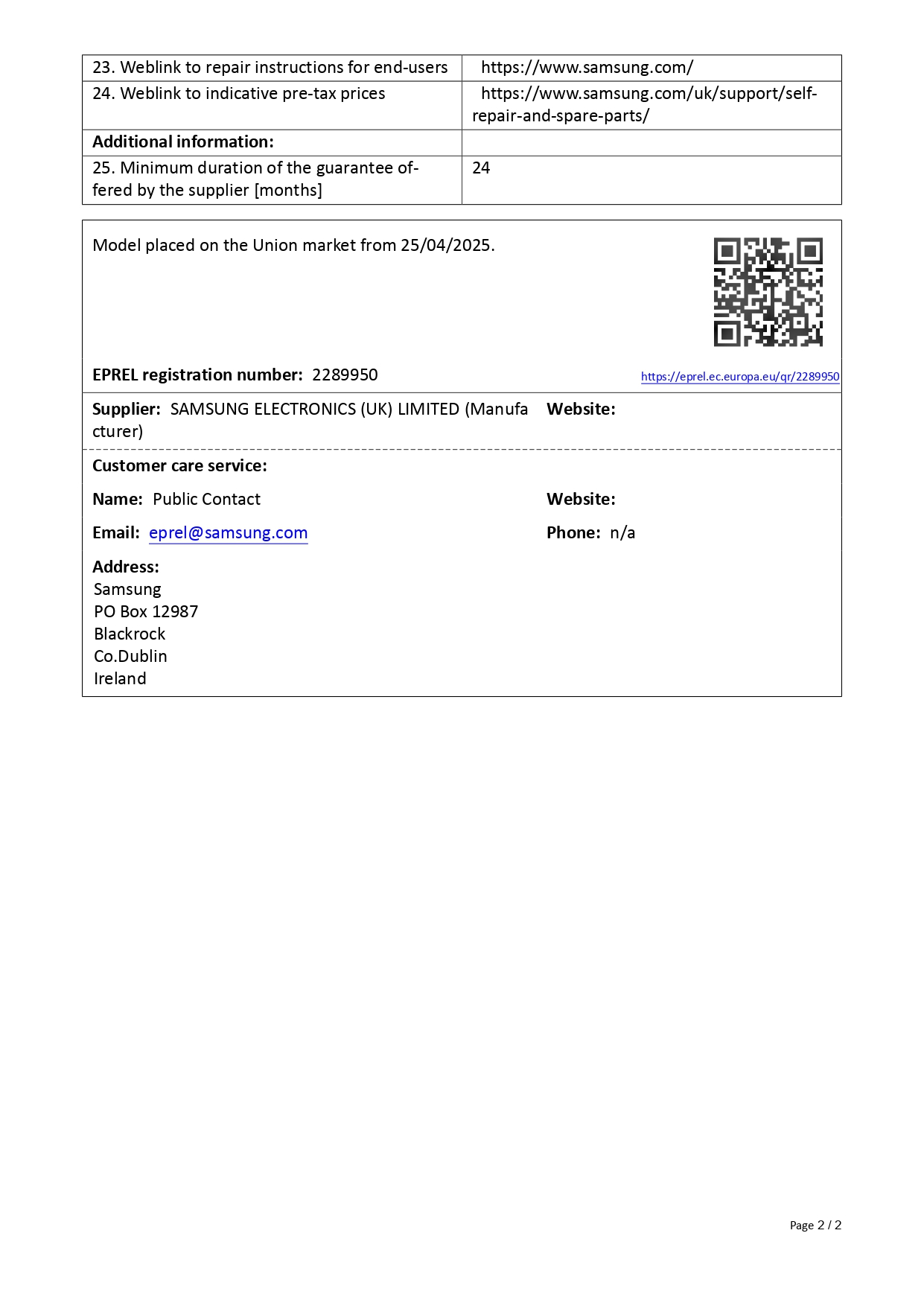 Produktdatenblatt