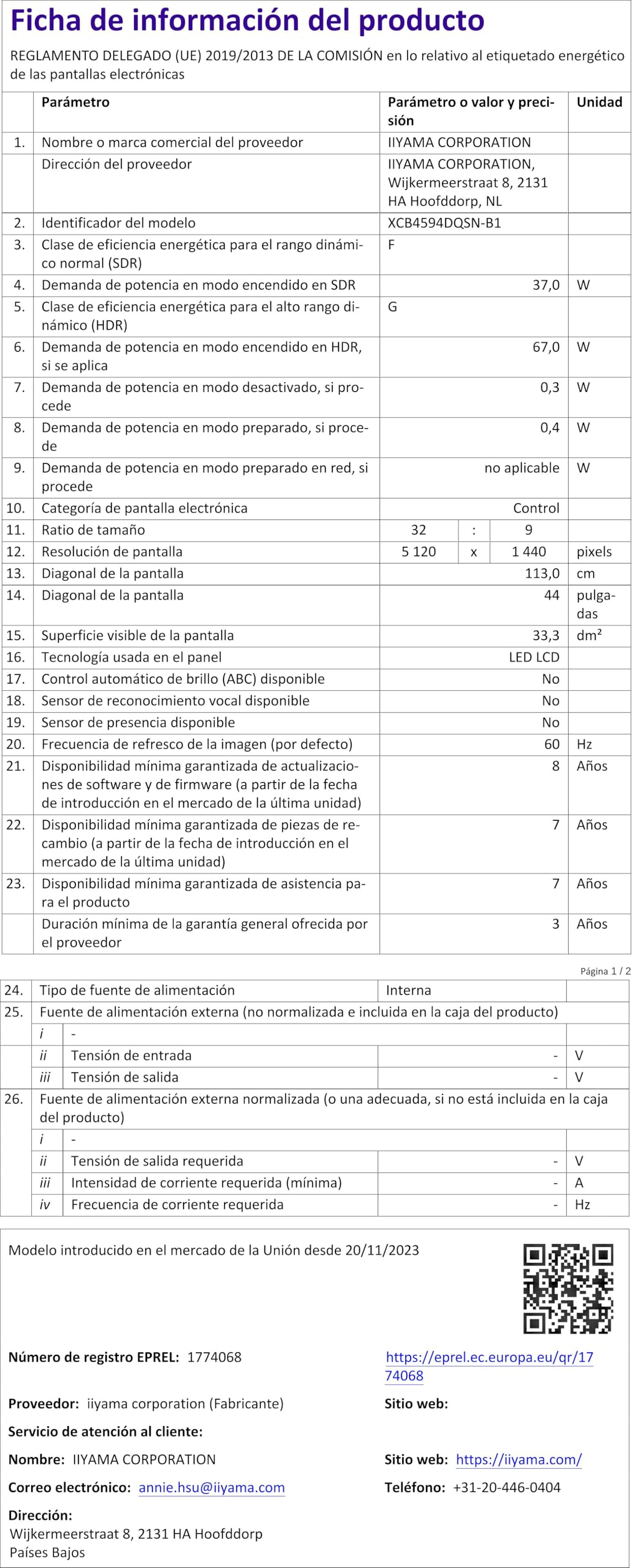 Scheda prodotto