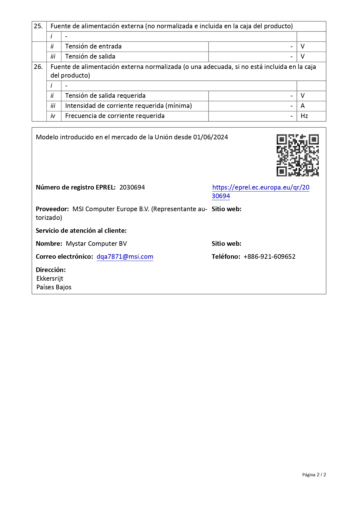 Fiche produit