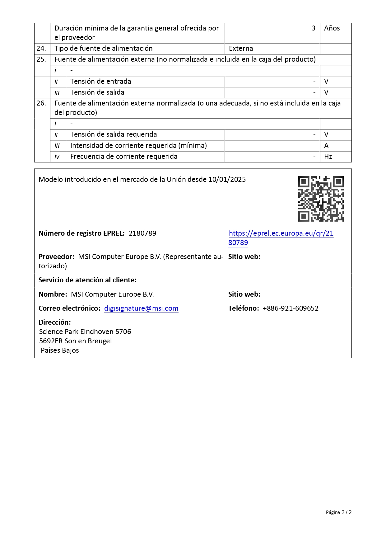 Scheda prodotto