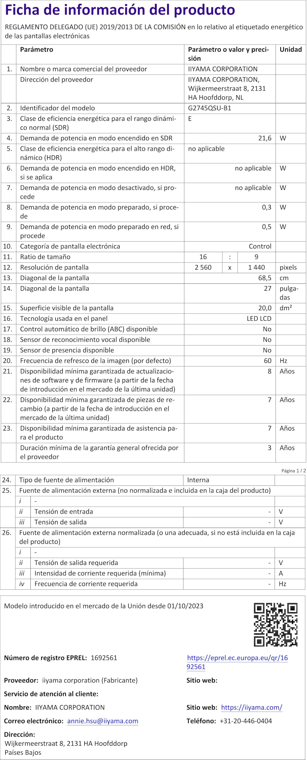 Scheda prodotto