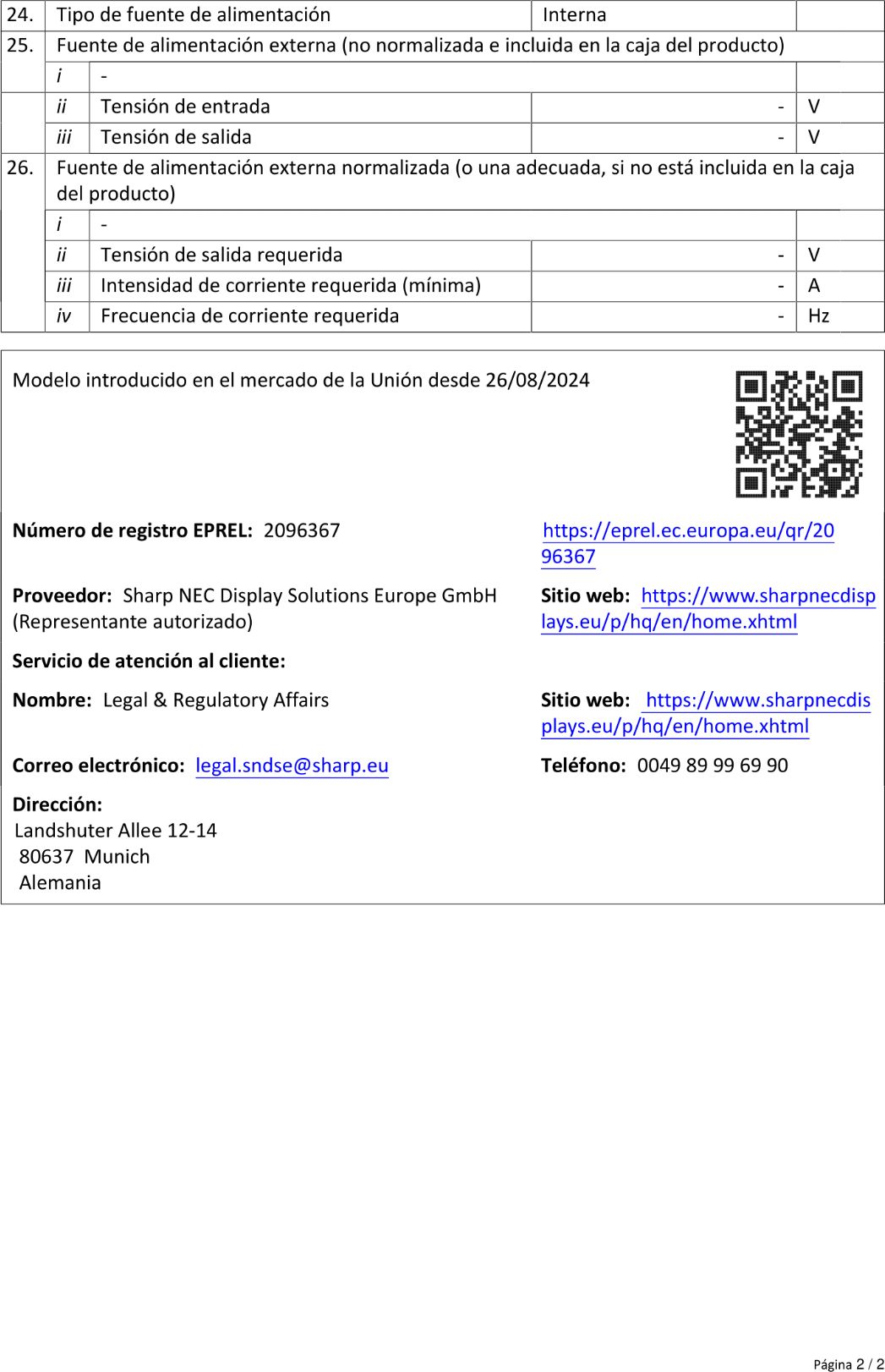 Ficha de producto