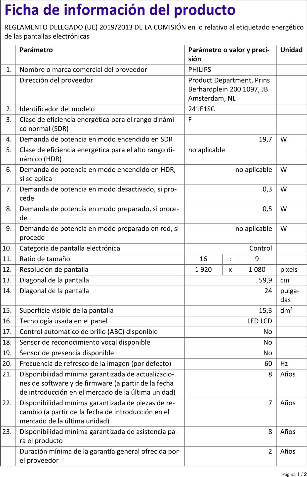 Scheda prodotto