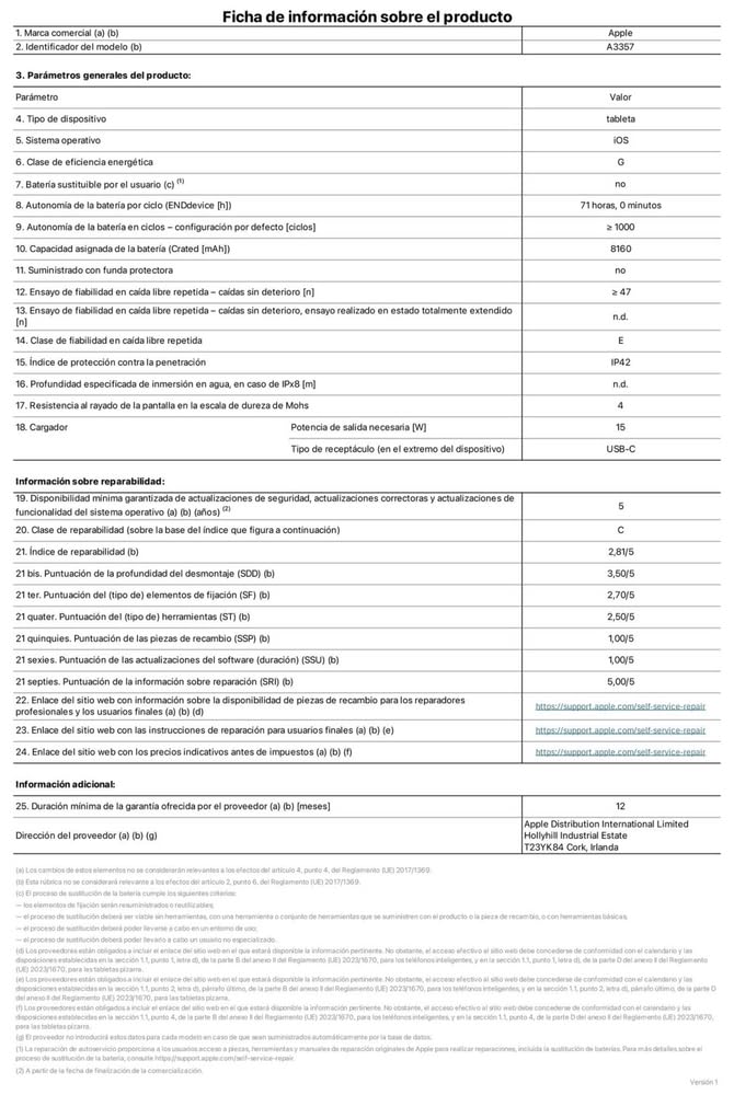 Produktdatenblatt