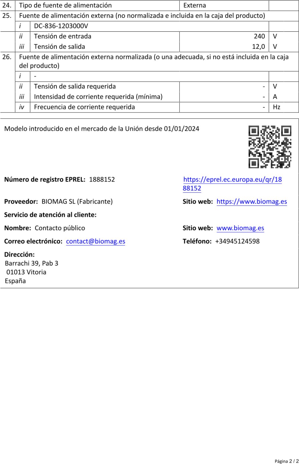 Produktdatenblatt