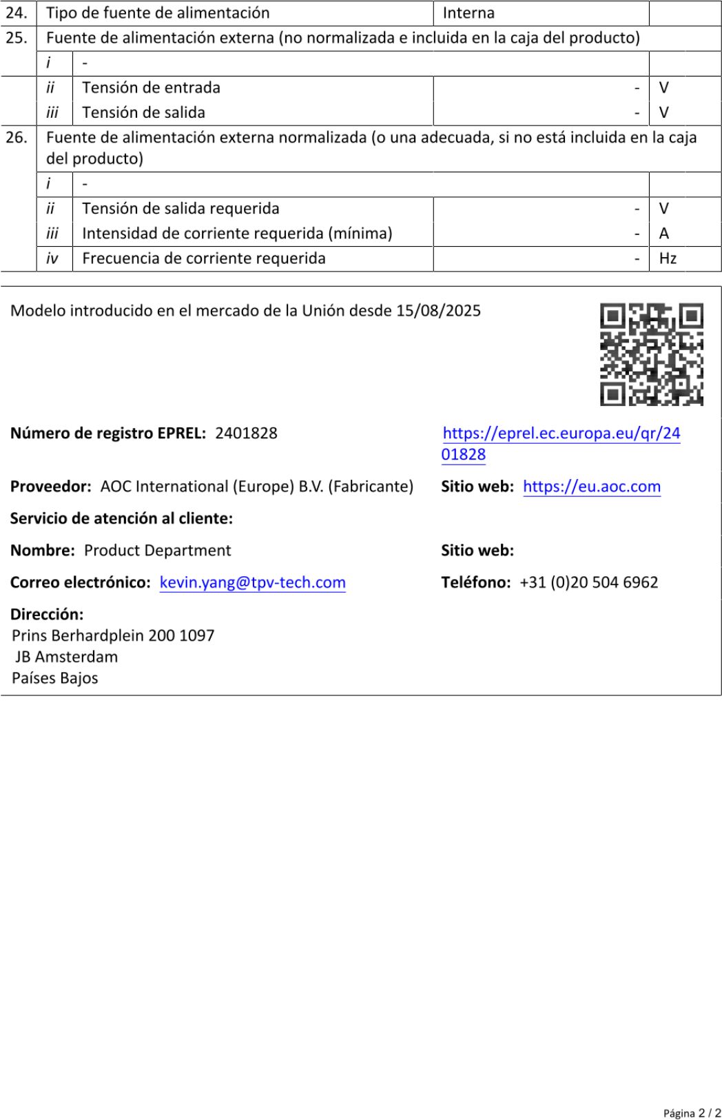 Produktdatenblatt