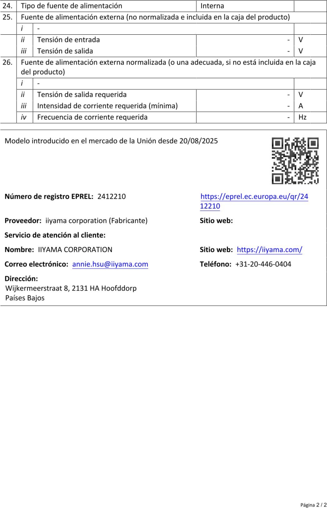 Produktdatenblatt