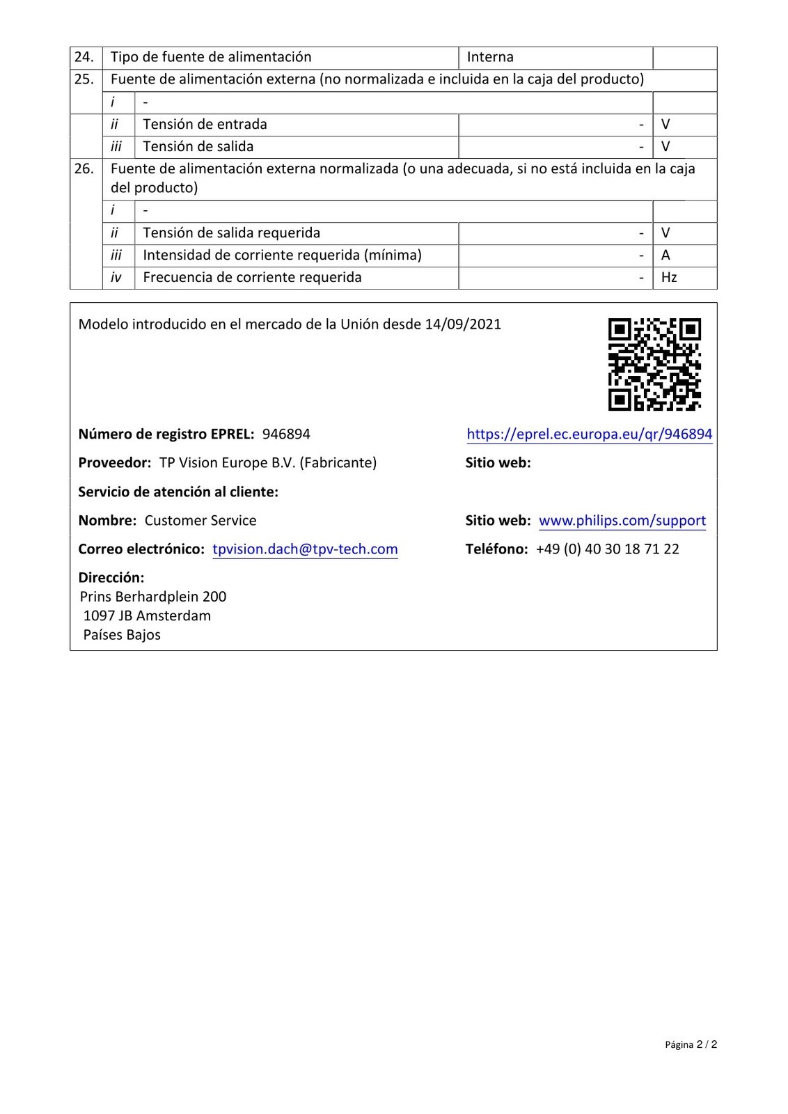 Produktdatenblatt