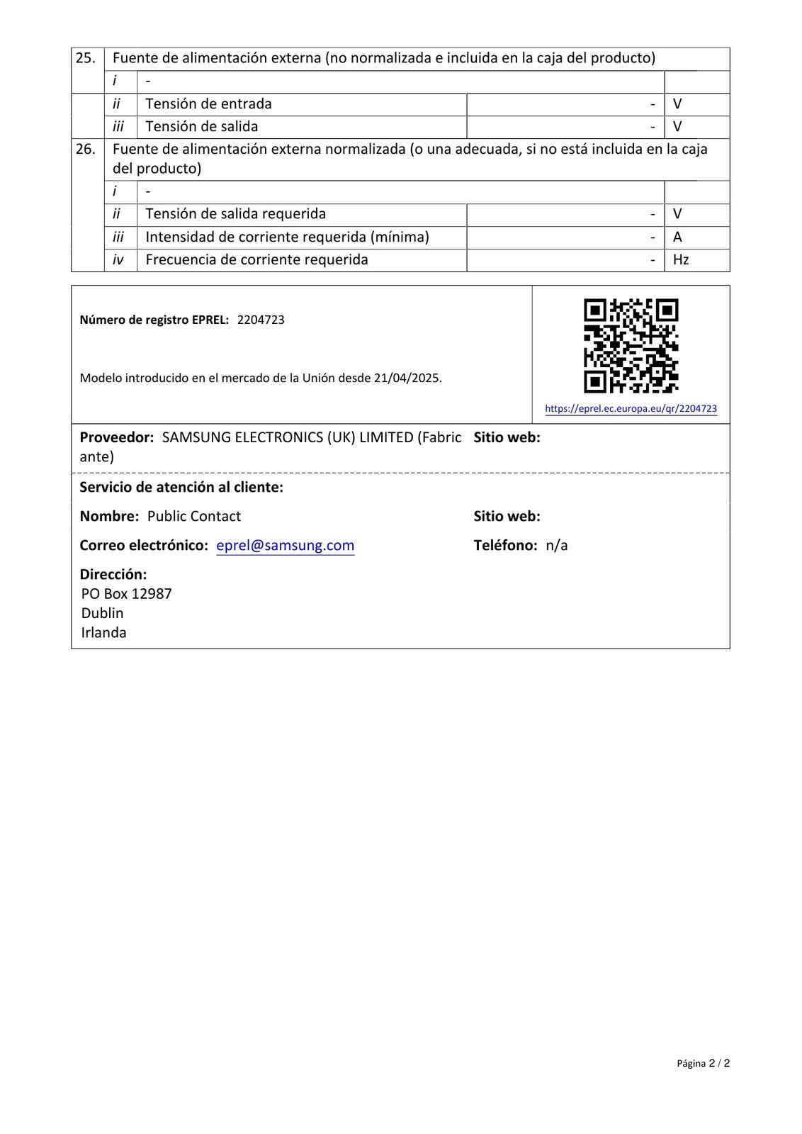 Ficha de producto