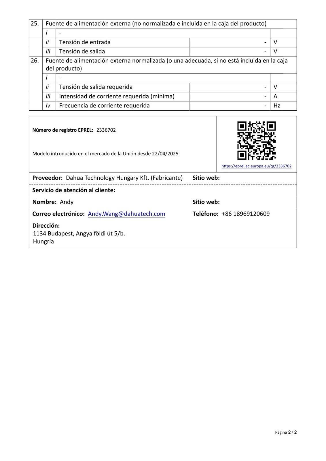 Scheda prodotto
