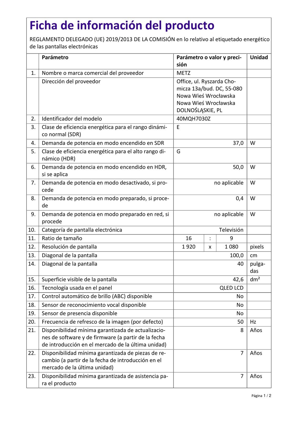 Scheda prodotto