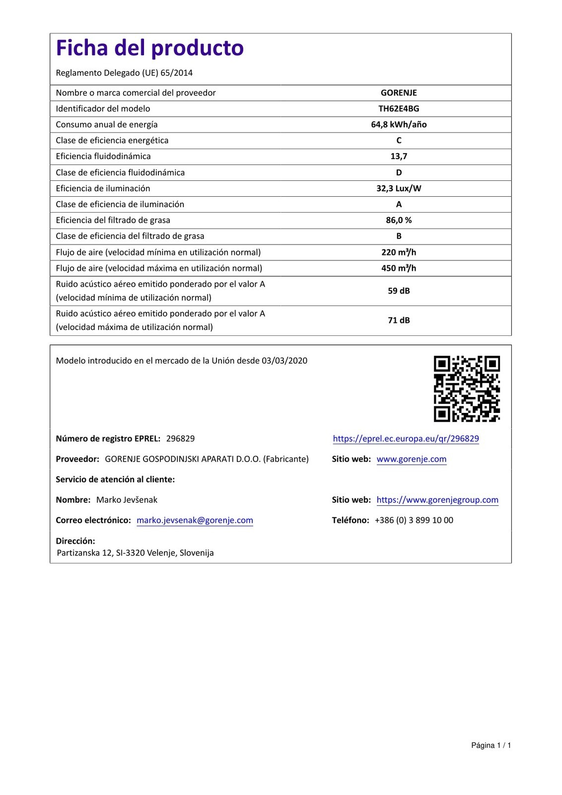 Produktdatenblatt