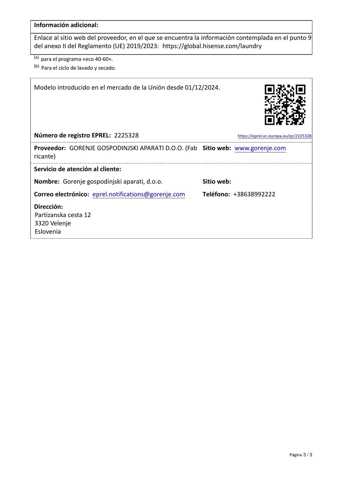 Ficha do produto