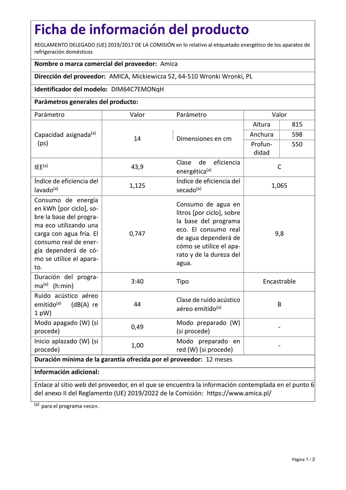 Fiche produit