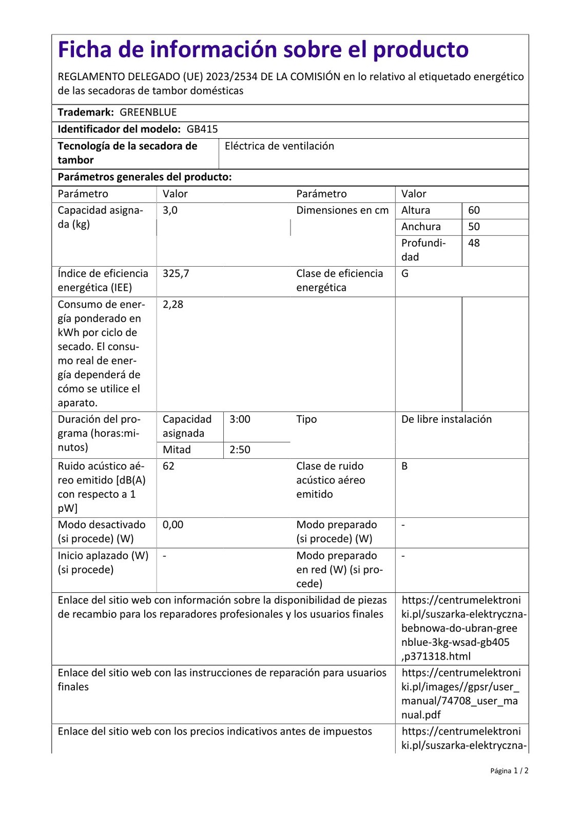 Produktdatenblatt